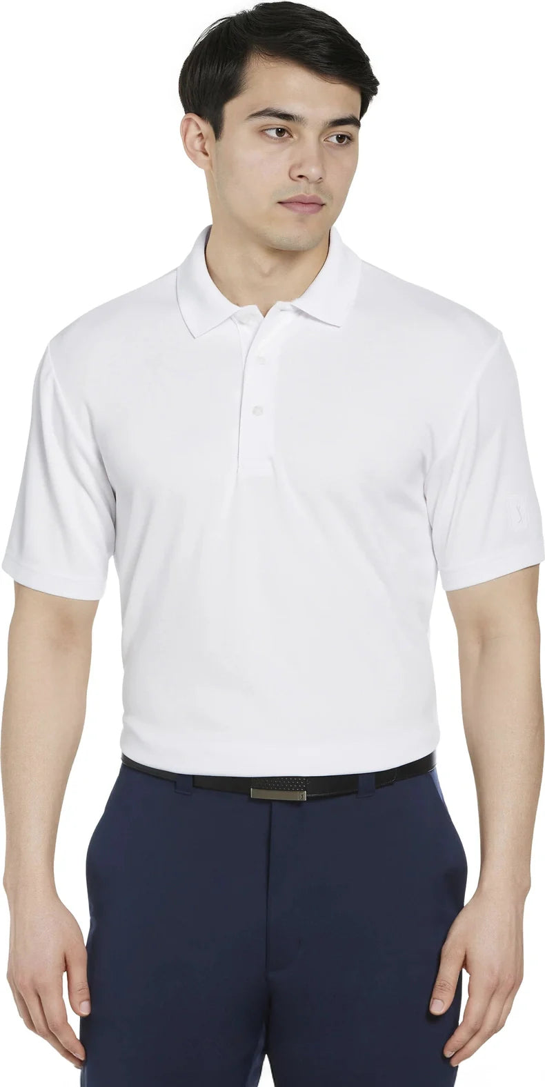 Pga Tour Pgm001 Short Sleeve Airflux Solid Mesh Polo - Bright White - Adult s