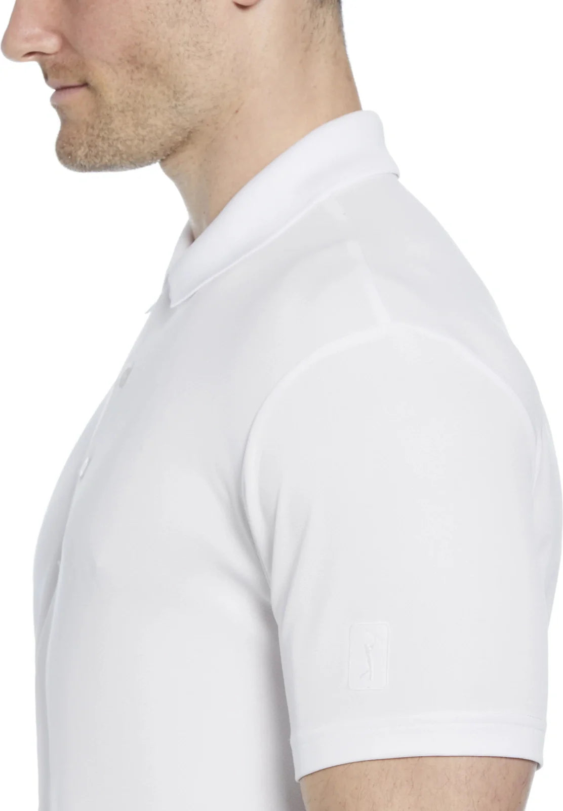 Pga Tour Pgm001 Short Sleeve Airflux Solid Mesh Polo - Bright White