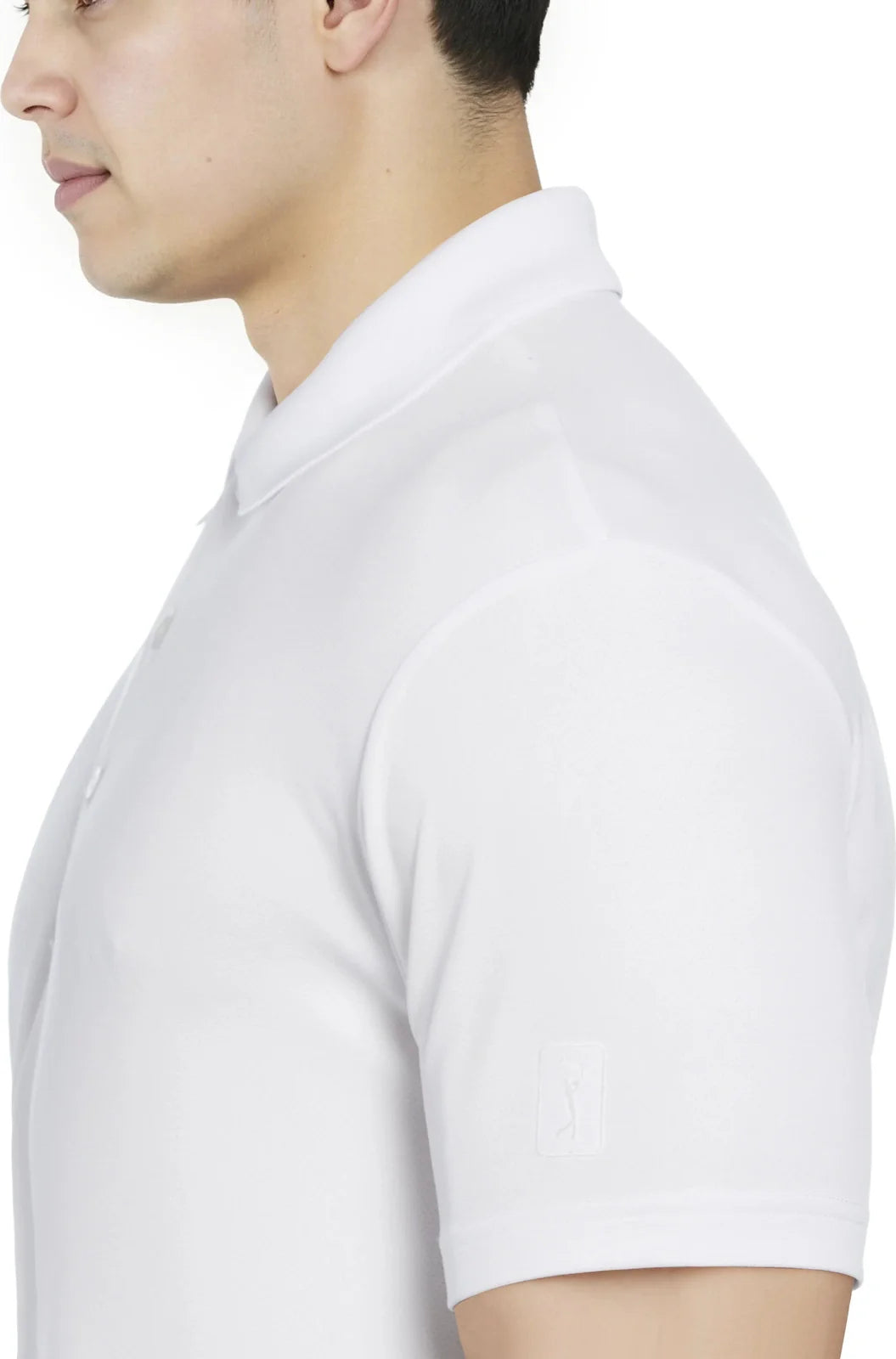 Pga Tour Pgm001 Short Sleeve Airflux Solid Mesh Polo - Bright White