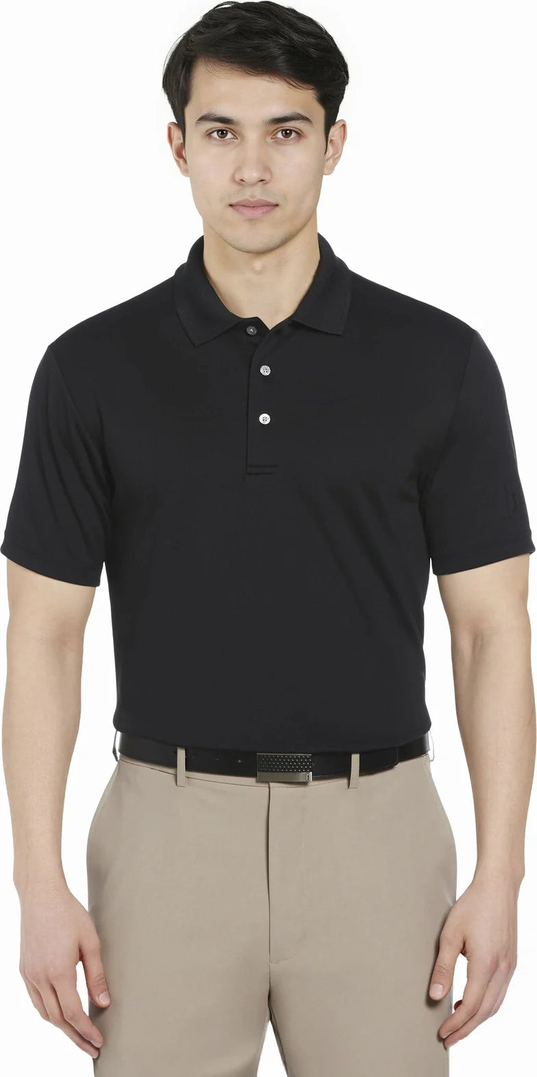 Pga Tour Pgm001 Short Sleeve Airflux Solid Mesh Polo - Caviar - Adult s