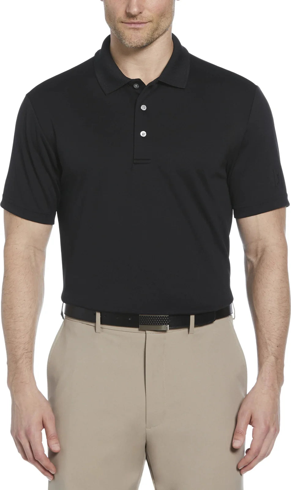 Pga Tour Pgm001 Short Sleeve Airflux Solid Mesh Polo - Caviar