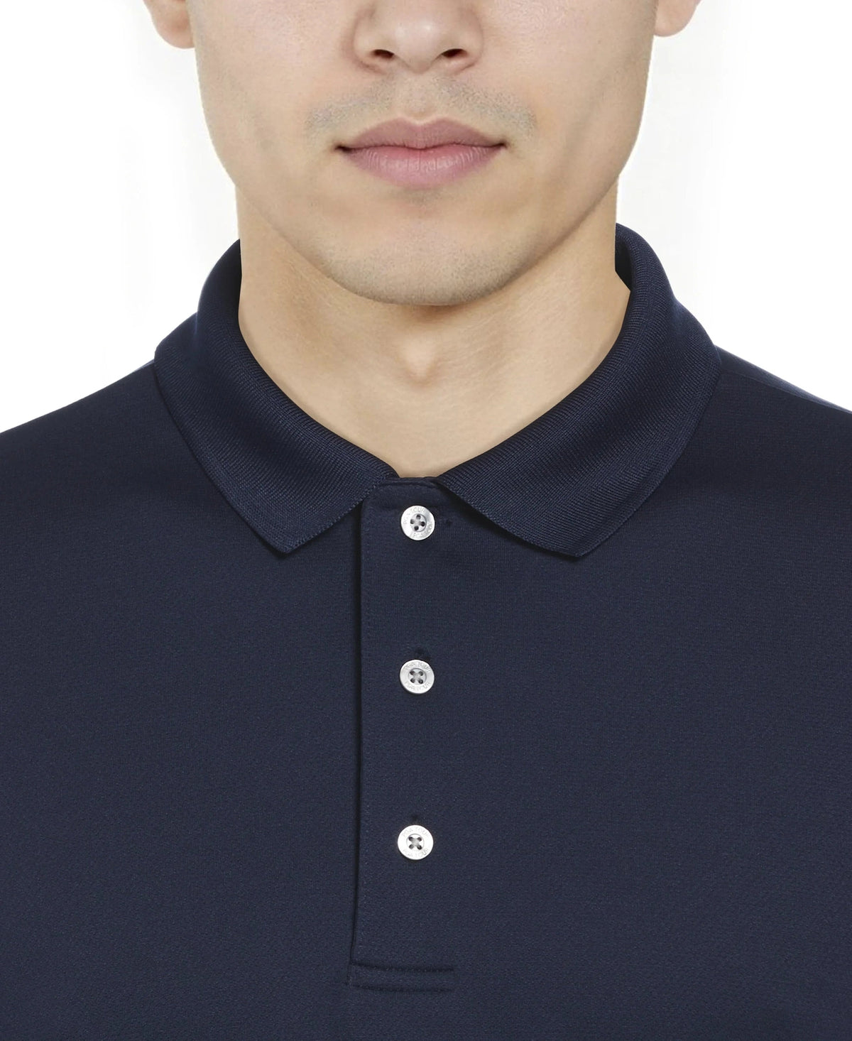 Pga Tour Pgm001 Short Sleeve Airflux Solid Mesh Polo - True Navy