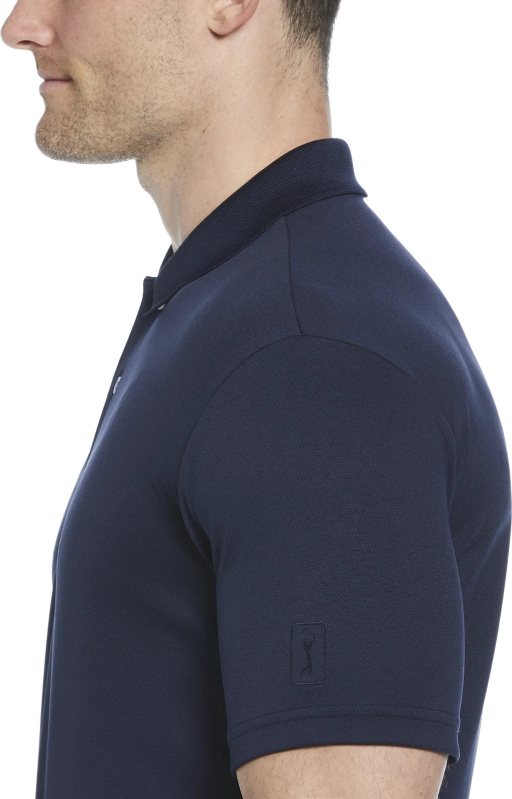 Pga Tour Pgm001 Short Sleeve Airflux Solid Mesh Polo - True Navy
