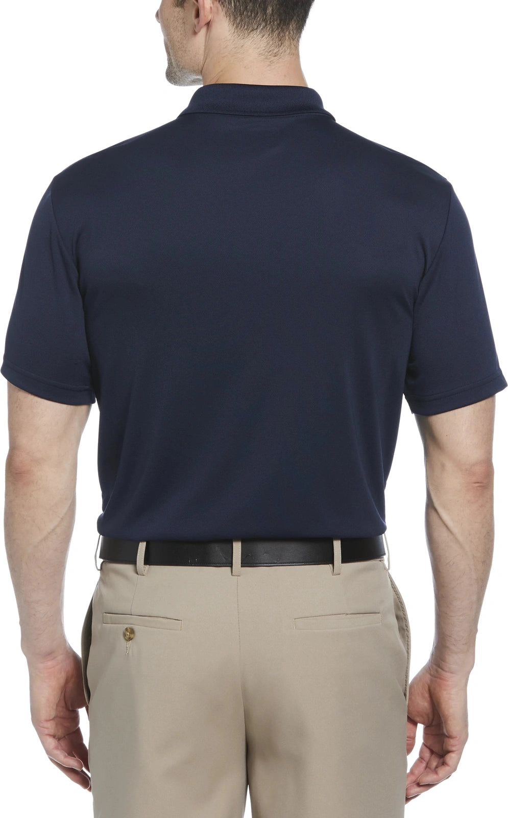 Pga Tour Pgm001 Short Sleeve Airflux Solid Mesh Polo - True Navy