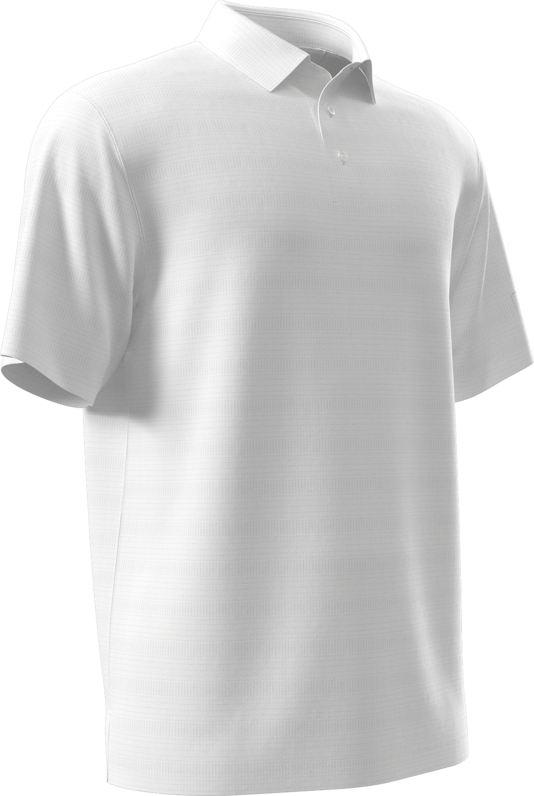 Pga Tour Pgm002 Short Sleeve Jaspe Airflux Polo with Self Collar - Bright White