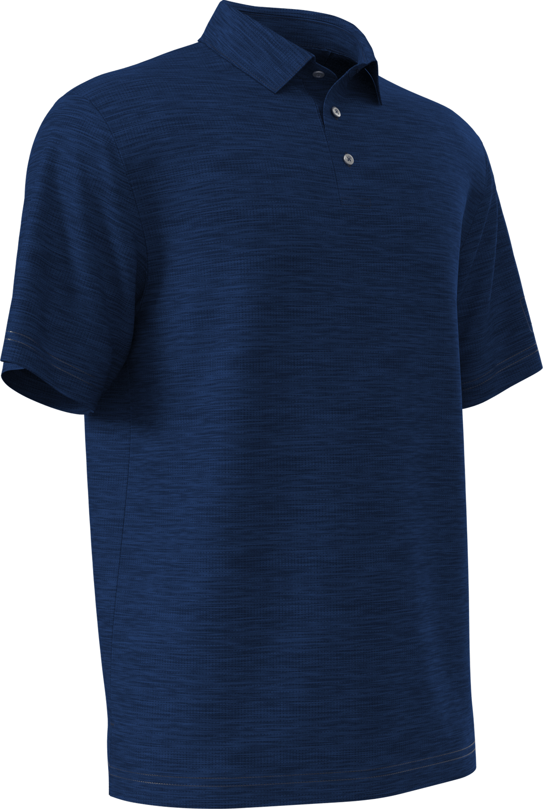 Pga Tour Pgm002 Short Sleeve Jaspe Airflux Polo with Self Collar - Peacoat Htr