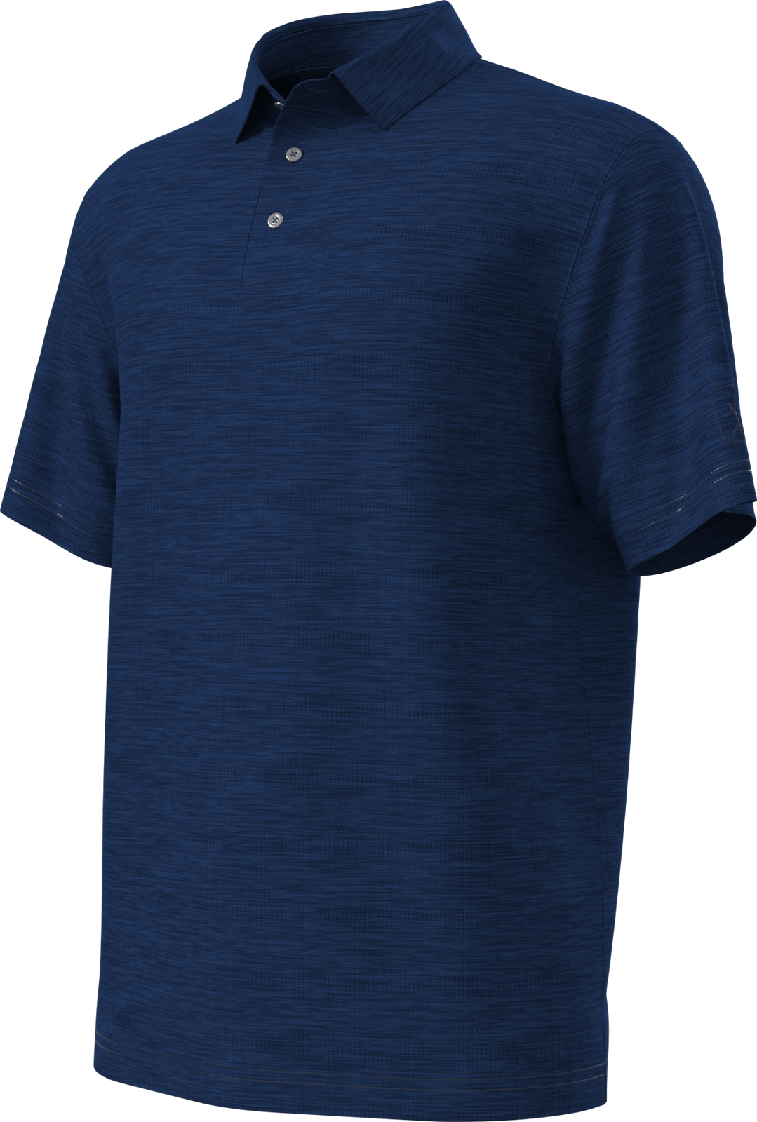 Pga Tour Pgm002 Short Sleeve Jaspe Airflux Polo with Self Collar - Peacoat Htr