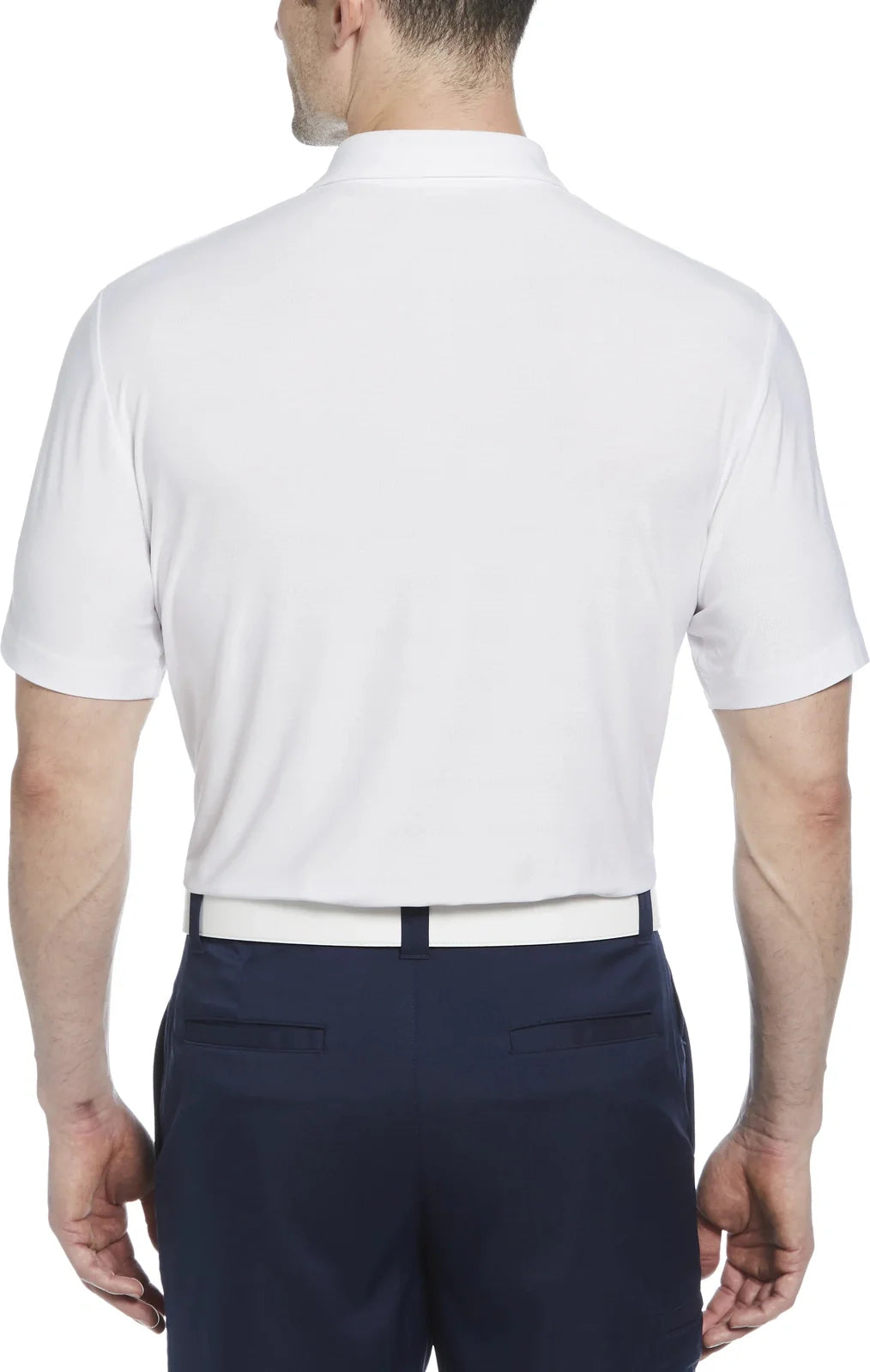 Pga Tour Pgm002 Short Sleeve Jaspe Airflux Polo with Self Collar - Bright White