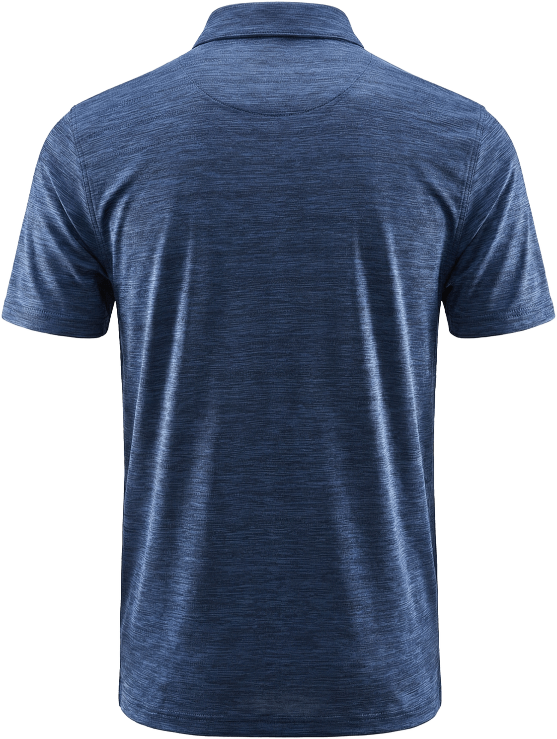 Pga Tour Pgm002 Short Sleeve Jaspe Airflux Polo with Self Collar - Peacoat Htr