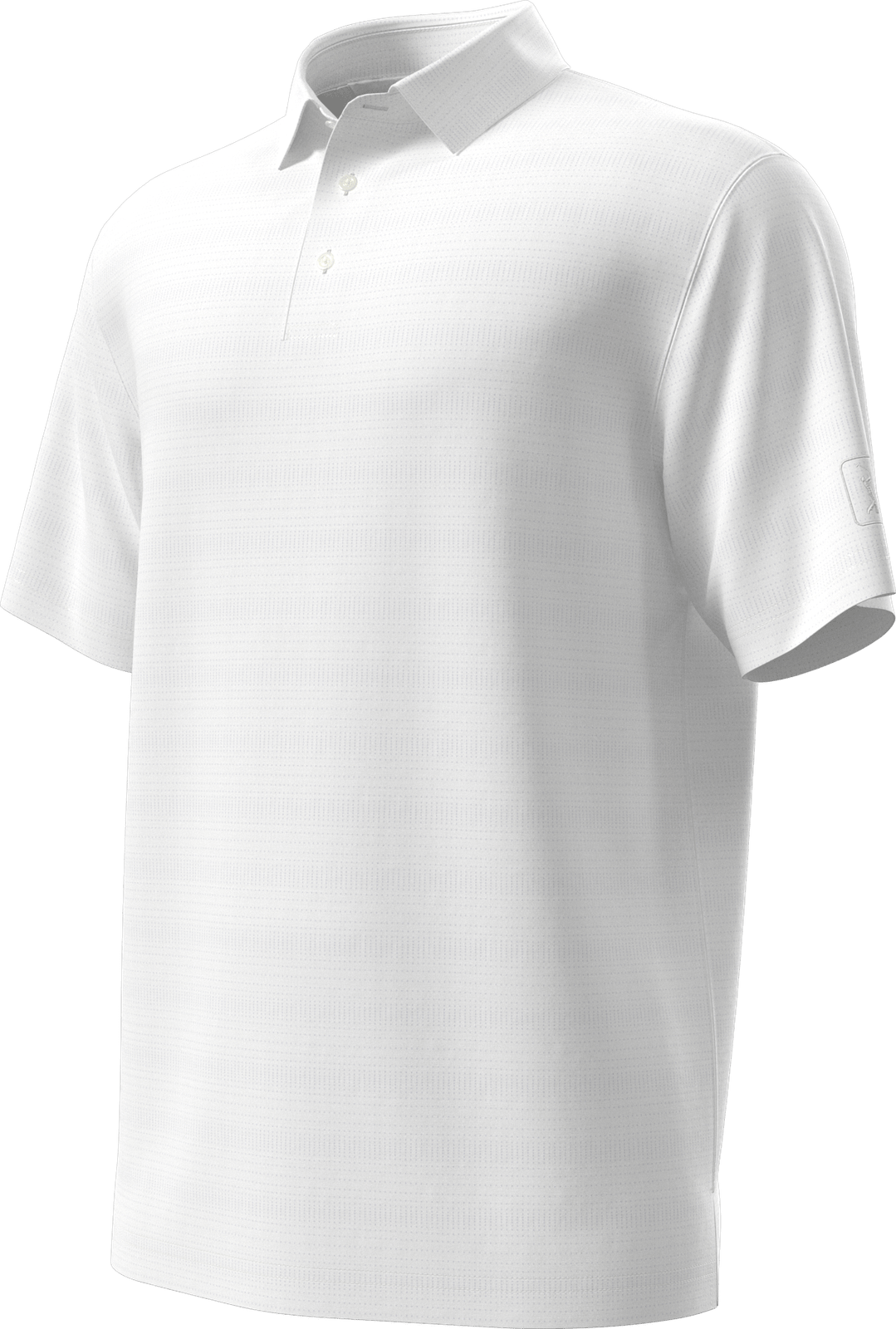 Pga Tour Pgm002 Short Sleeve Jaspe Airflux Polo with Self Collar - Bright White