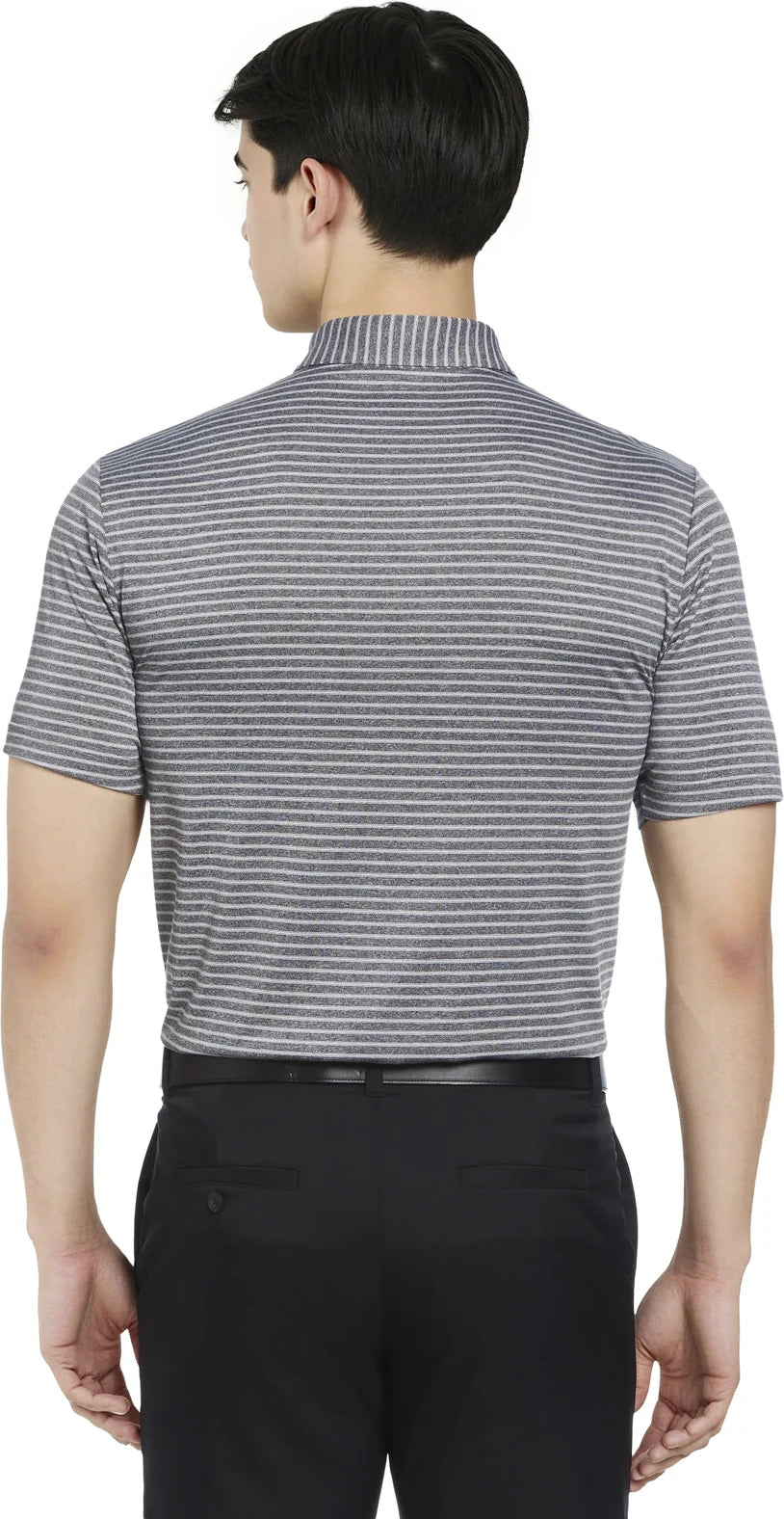 Pga Tour Pgm003 Short Sleeve Heather Strip Feeder Polo - Grey Htr - Adult s