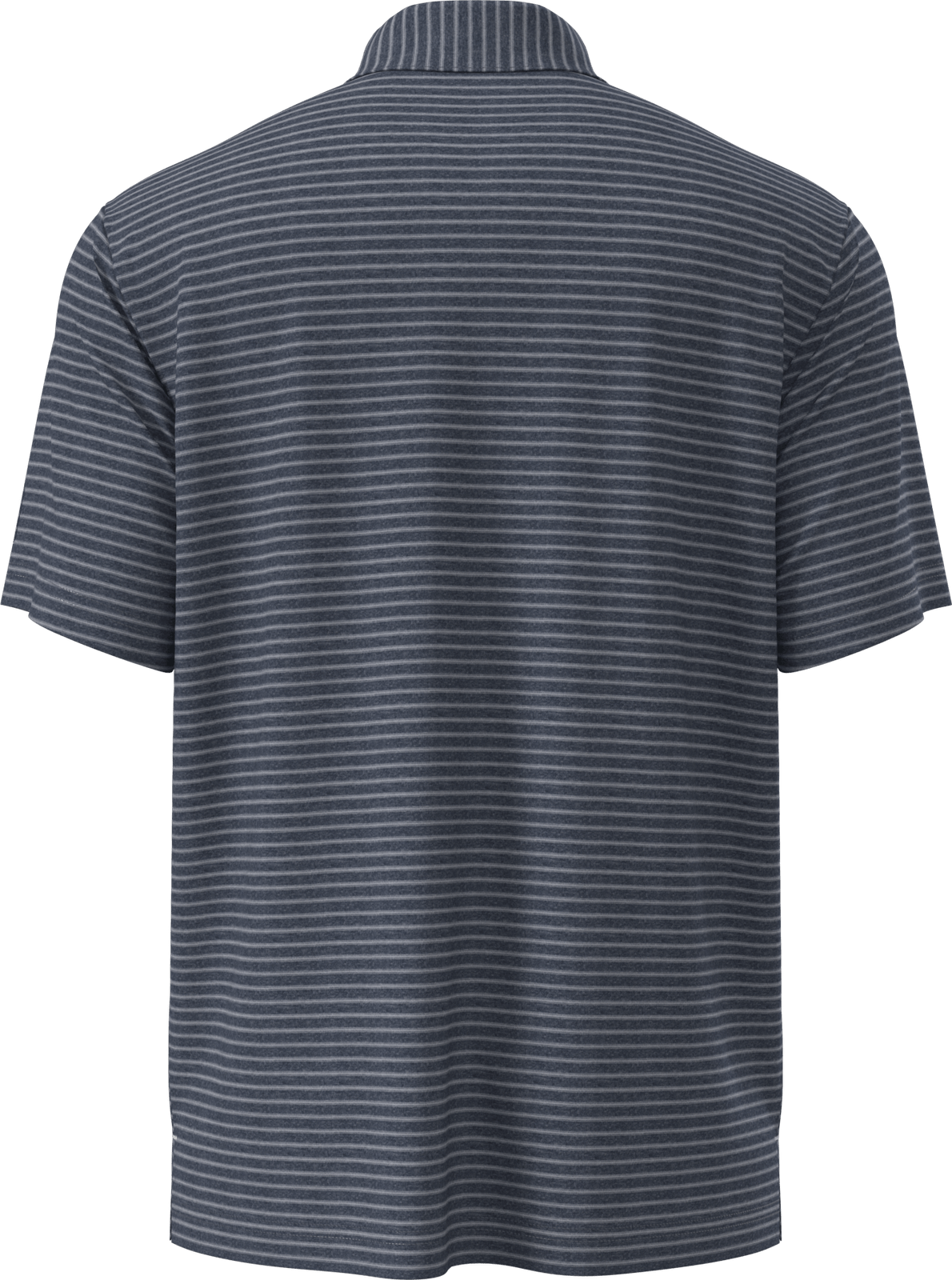 Pga Tour Pgm003 Short Sleeve Heather Strip Feeder Polo - Peacoat Htr