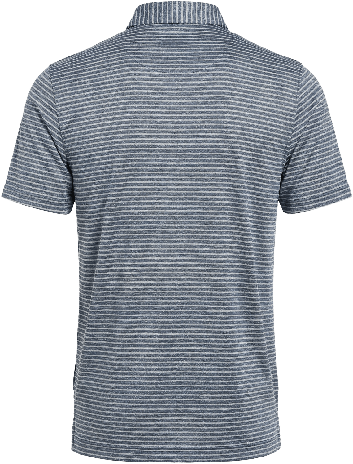 Pga Tour Pgm003 Short Sleeve Heather Strip Feeder Polo - Peacoat Htr