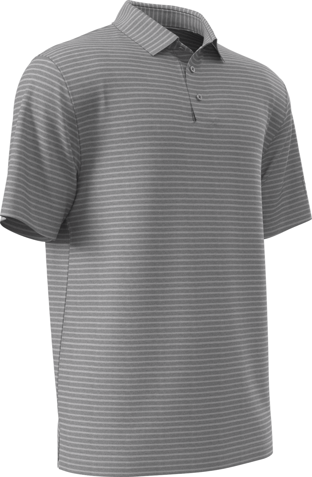 Pga Tour Pgm003 Short Sleeve Heather Strip Feeder Polo - Tradewinds Htr
