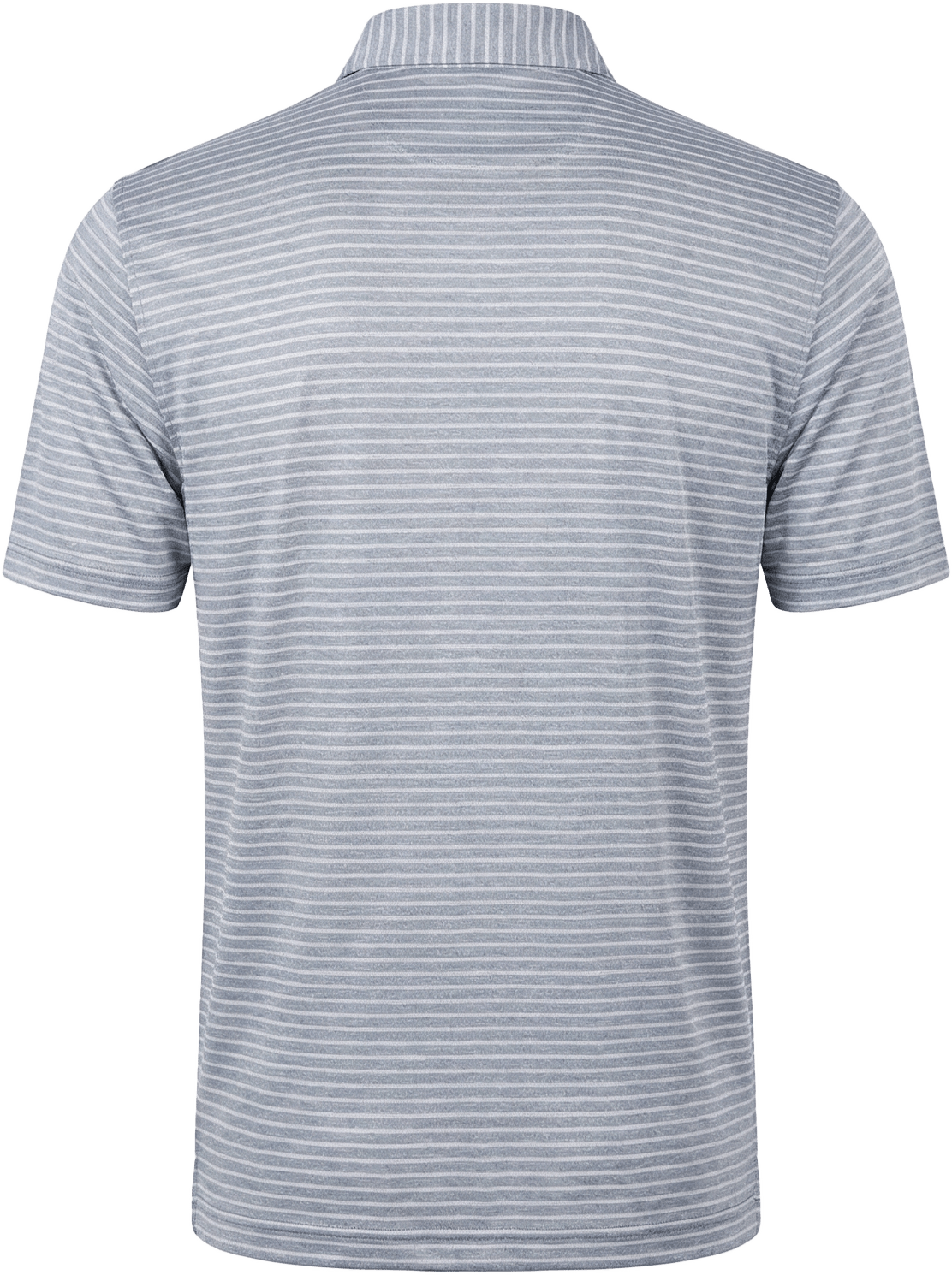 Pga Tour Pgm003 Short Sleeve Heather Strip Feeder Polo - Tradewinds Htr