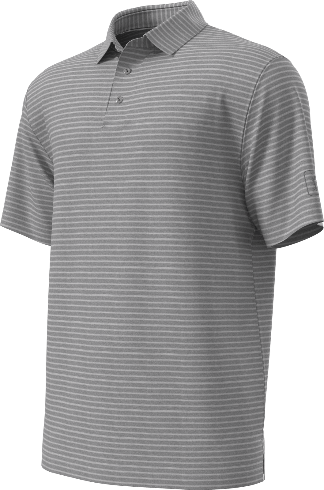 Pga Tour Pgm003 Short Sleeve Heather Strip Feeder Polo - Tradewinds Htr