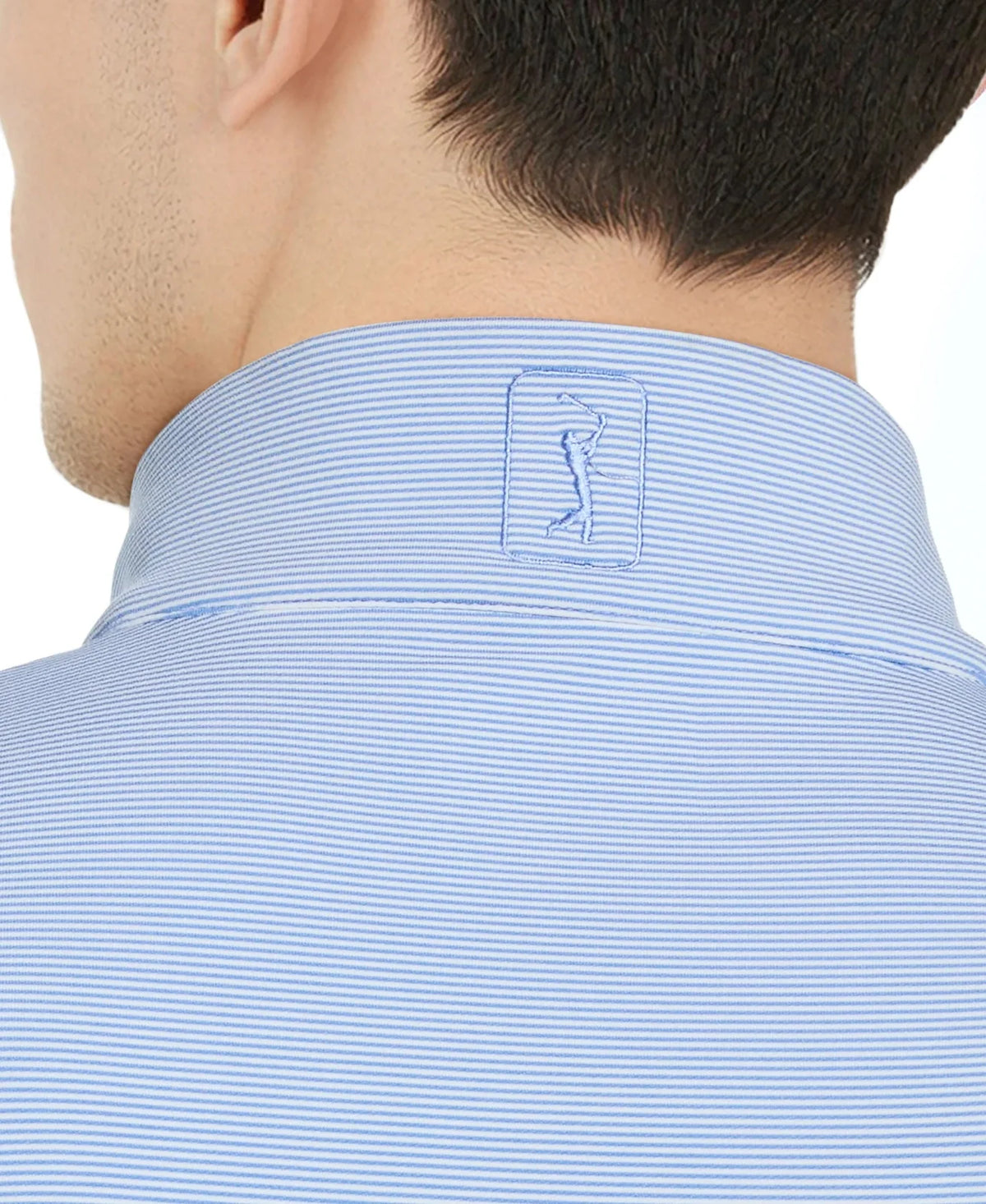 Pga Tour Pgm006 Stretch Feeder Stripe Long Sleeve Golf Shirt - Top o the Morning