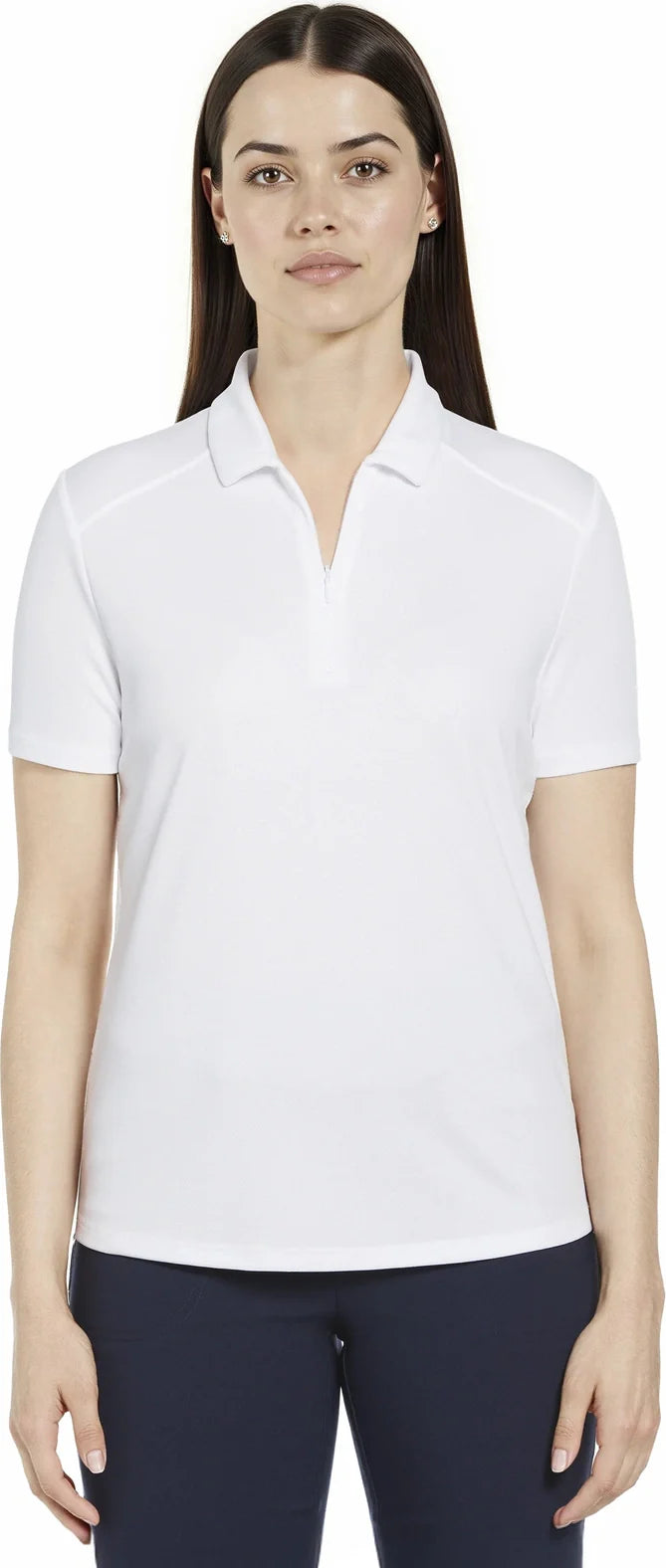 Pga Tour Pgw004 Ladies Short Sleeve Airflux Golf Polo - Bright White - s