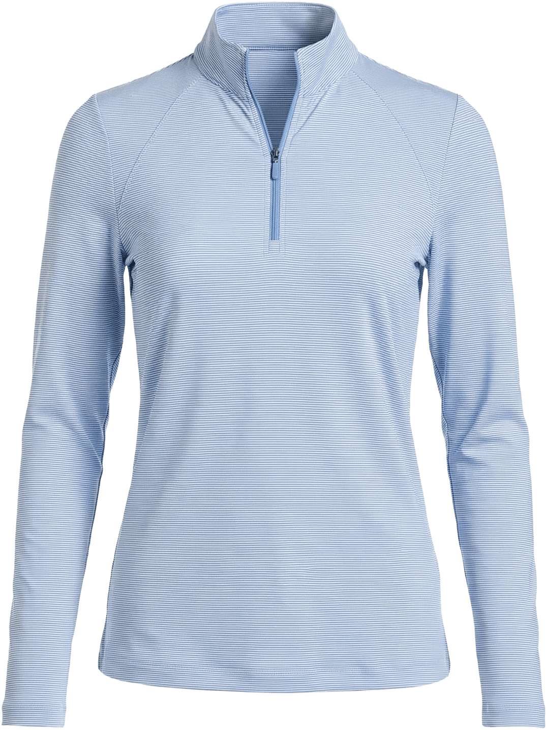 Pga Tour Pgw005 Quarter Zip Feeder Stripe Long Sleeve Golf Shirt - Top o the Morning