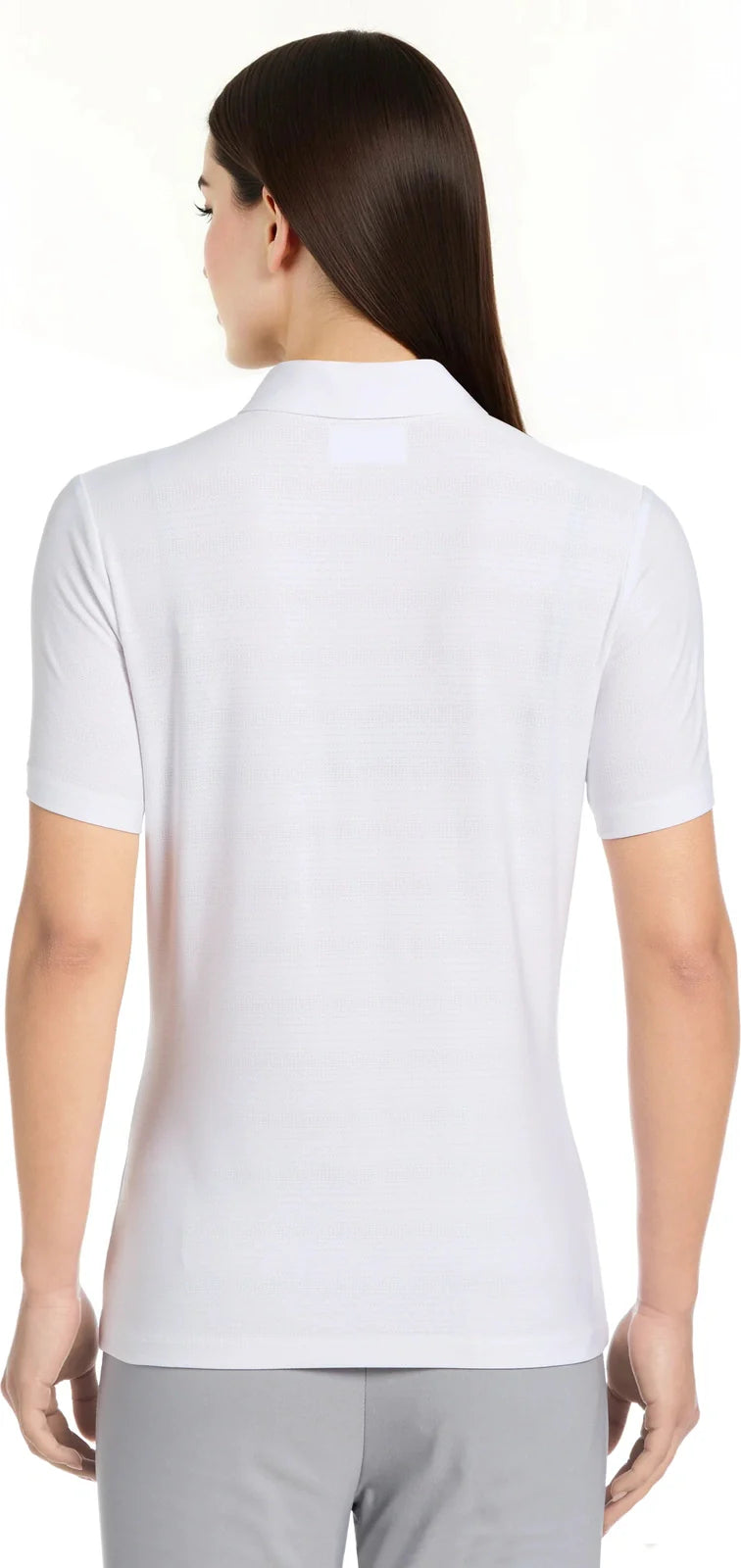 Pga Tour Pgw007 Jaspe Airflux Short Sleeve Golf Polo - Bright White - Ladies s