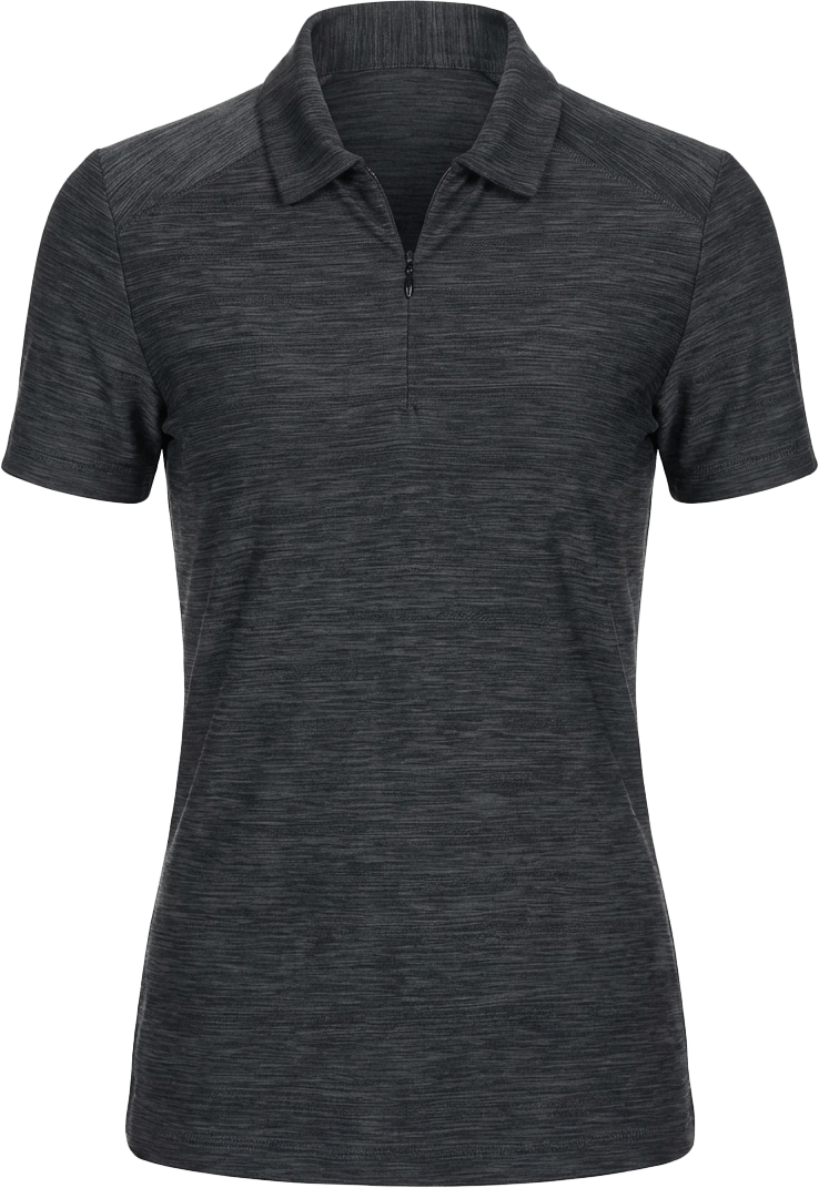 Pga Tour Pgw007 Jaspe Airflux Short Sleeve Golf Polo - Caviar Htr