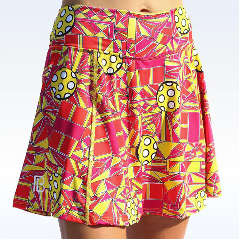 Pickleball Bella Angle Shot 1 a Line Skort Women's Orange