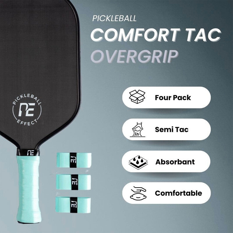 Pickleball Effect Comfort Tac Overgrip (4x) (black)