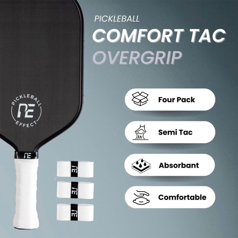 Pickleball Effect Comfort Tac Overgrip (4x) (black)