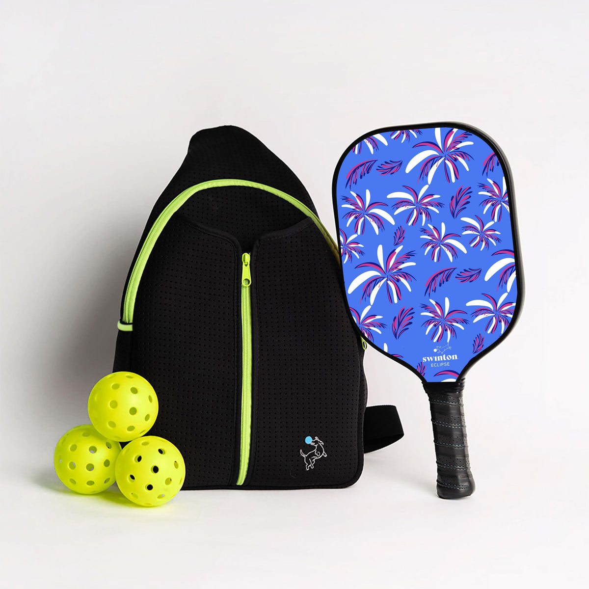 Pickleball Starter Bundle - Black Sling Bag Combo - Eclipse Paddle V.2 - Island Vibes