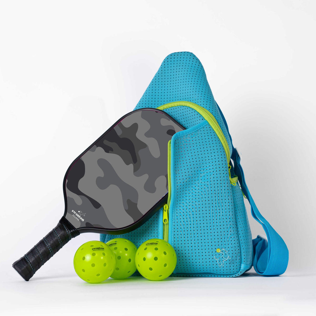 Pickleball Starter Bundle - Blue - Eclipse Paddle - Camo V.2