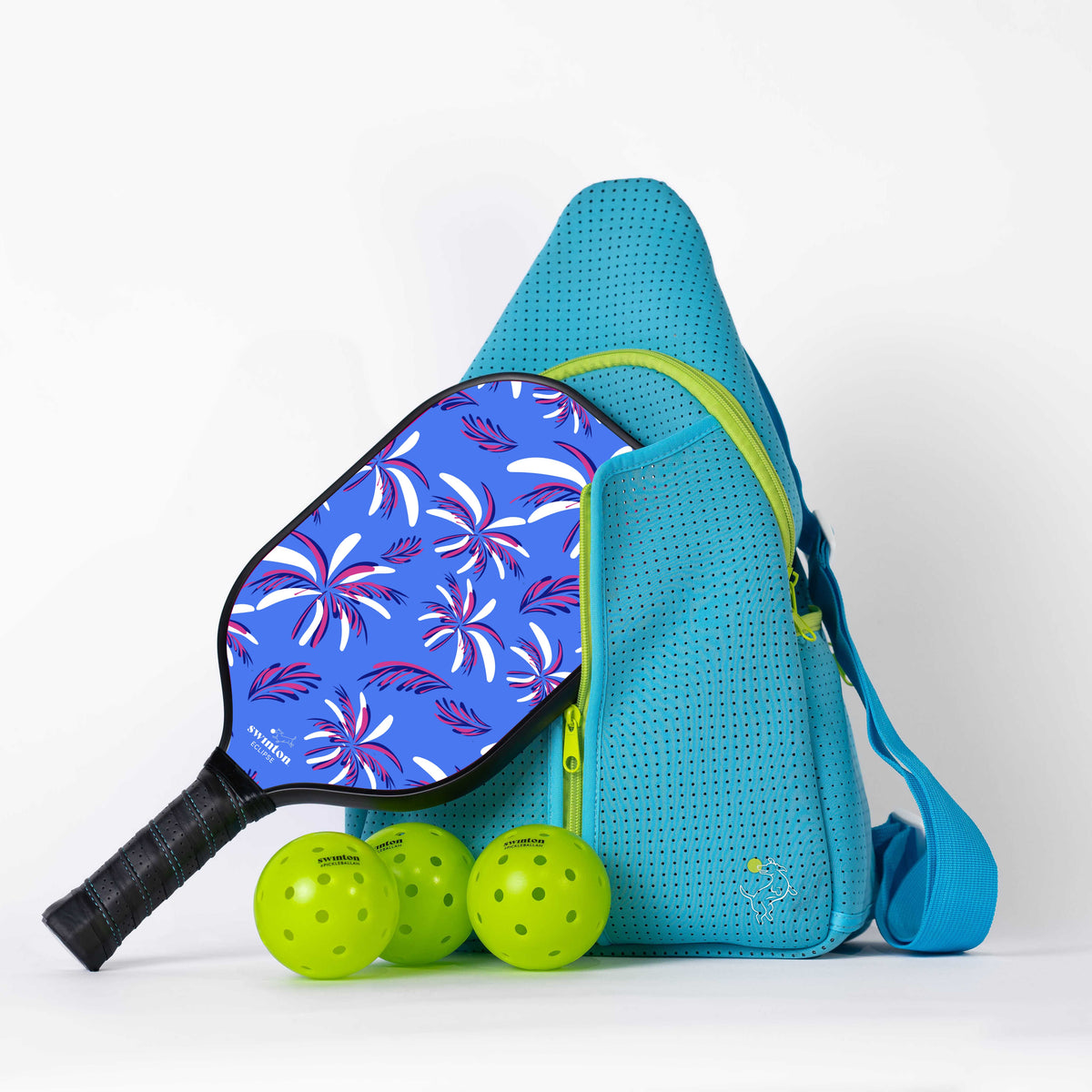 Pickleball Starter Bundle - Blue - Eclipse Paddle - Island Vibes V.2