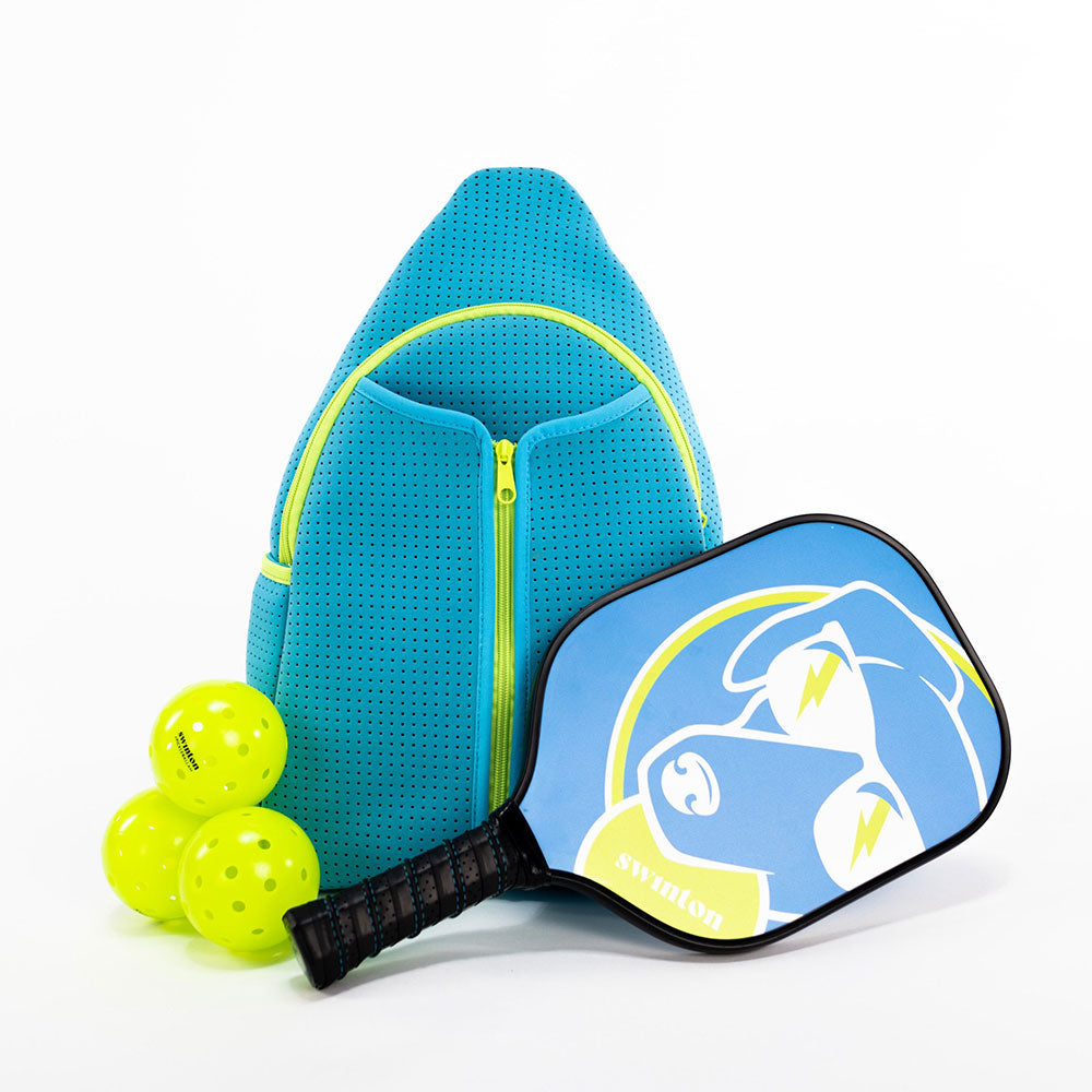 Pickleball Starter Bundle - Blue - Hero Paddle - Dog