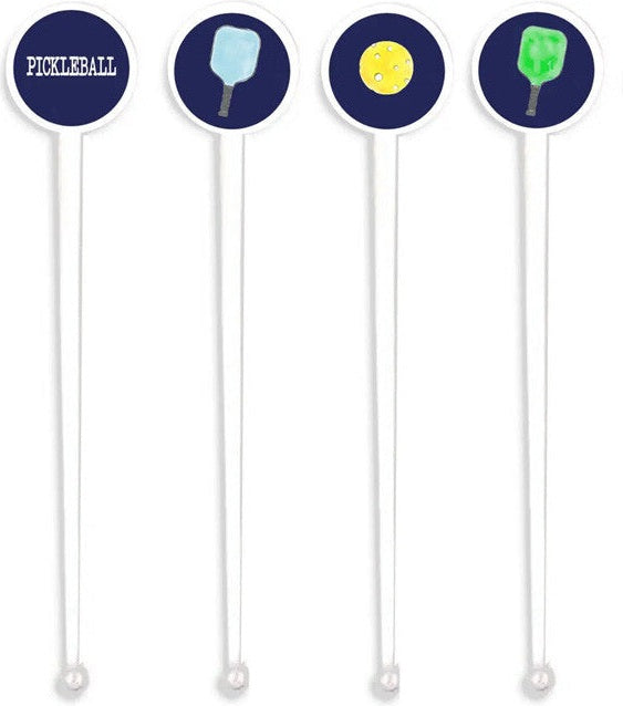 Pickleball Swizzle Sticks (4x) - Nvy / Os