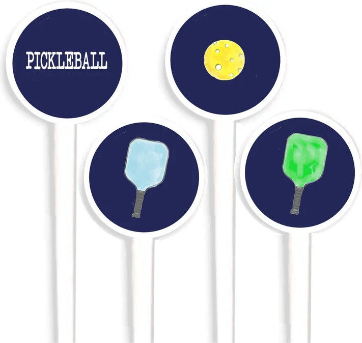 Pickleball Swizzle Sticks (4x) - Nvy / Os