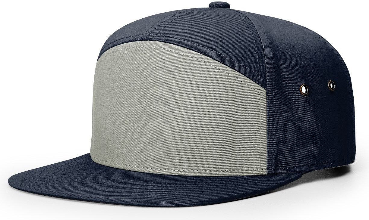 Pigeon/Navy 7 Panel Twill Strapback