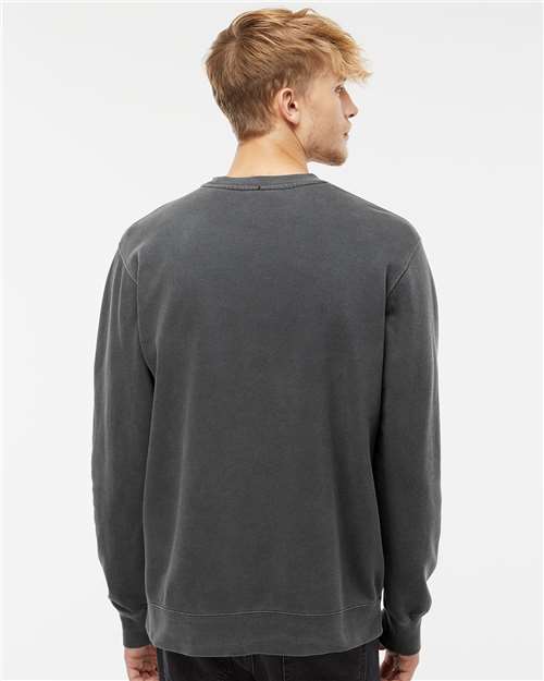 Pigment Black Midweight Pigment-Dyed Crewneck Sweatshirt - PRM3500