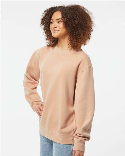Pigment Dusty Pink Midweight Pigment-Dyed Crewneck Sweatshirt - PRM3500
