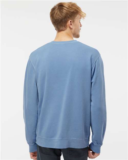 Pigment Light Blue Midweight Pigment-Dyed Crewneck Sweatshirt - PRM3500