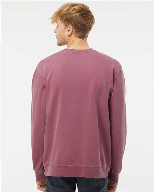 Pigment Maroon Midweight Pigment-Dyed Crewneck Sweatshirt - PRM3500