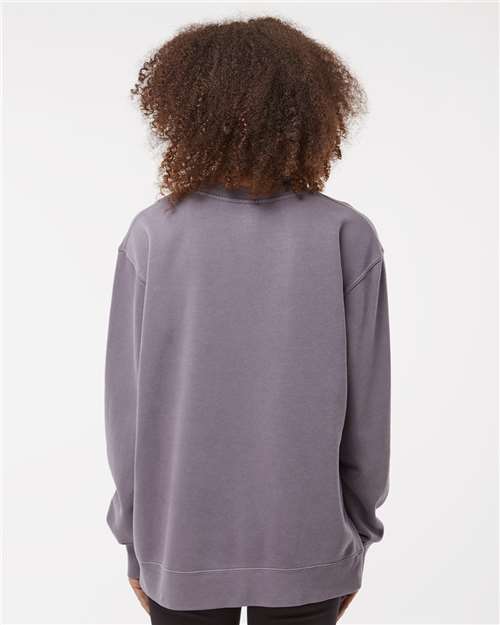 Pigment Plum Midweight Pigment-Dyed Crewneck Sweatshirt - PRM3500