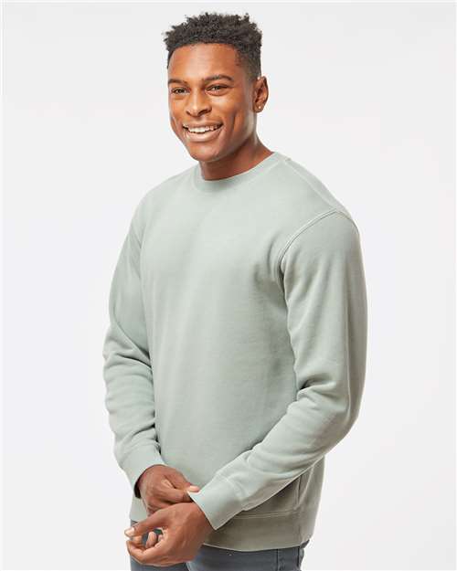 Pigment Sage Midweight Pigment-Dyed Crewneck Sweatshirt - PRM3500