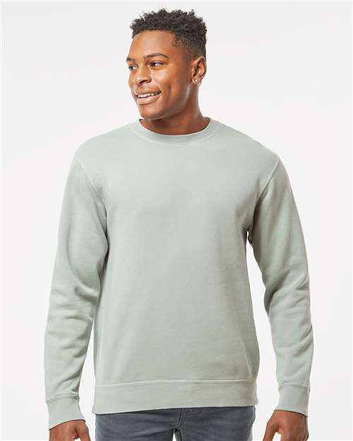 Pigment Sage Midweight Pigment-Dyed Crewneck Sweatshirt - PRM3500