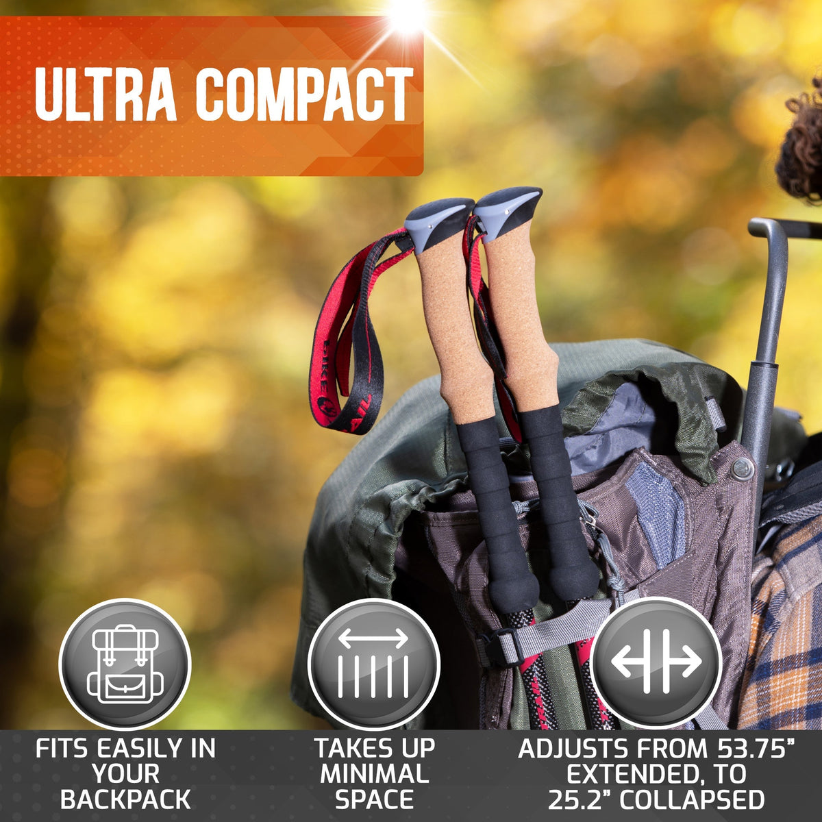 Pike Trail Carbon Fiber Trekking Poles: High Performance Hiking Sticks for Hunting and Nordic Walking