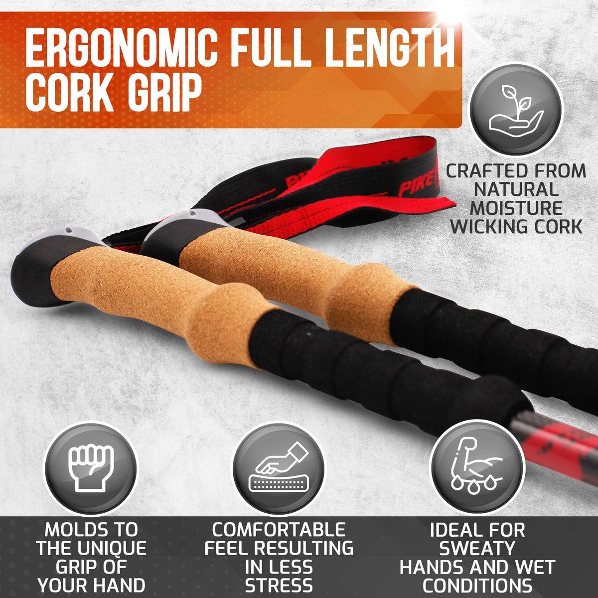 Pike Trail Carbon Fiber Trekking Poles: High Performance Hiking Sticks for Hunting and Nordic Walking
