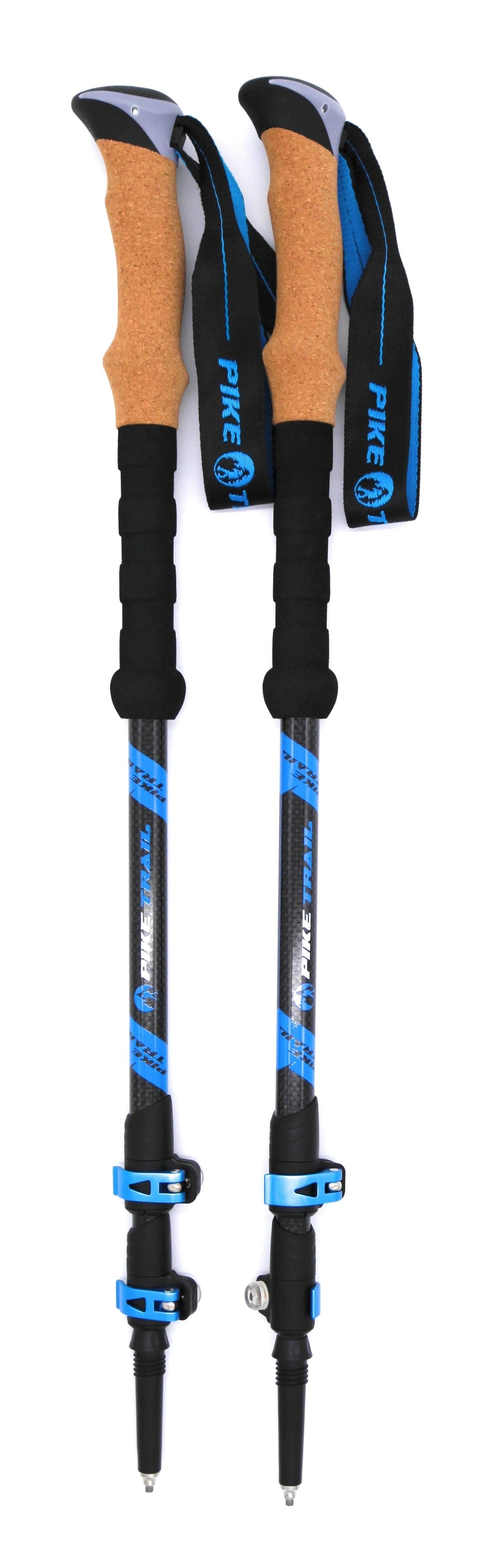 Pike Trail Carbon Fiber Trekking Poles: High Performance Hiking Sticks for Hunting and Nordic Walking - Midnight Blue