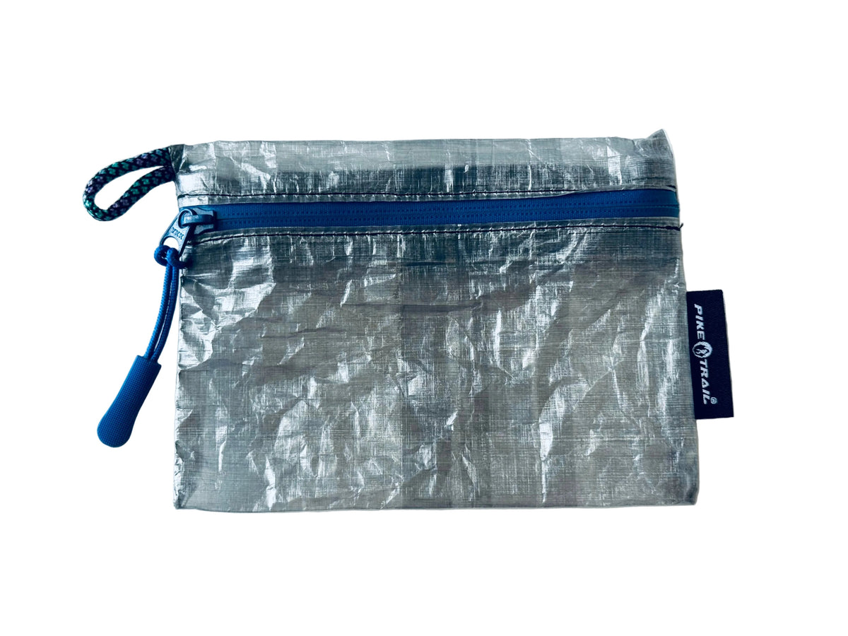 Pike Trail Dyneema Ultralight Bags - Small.23oz (4’’ h x ’ 5.5w) / Grey 1oz W/ Blue Zipper