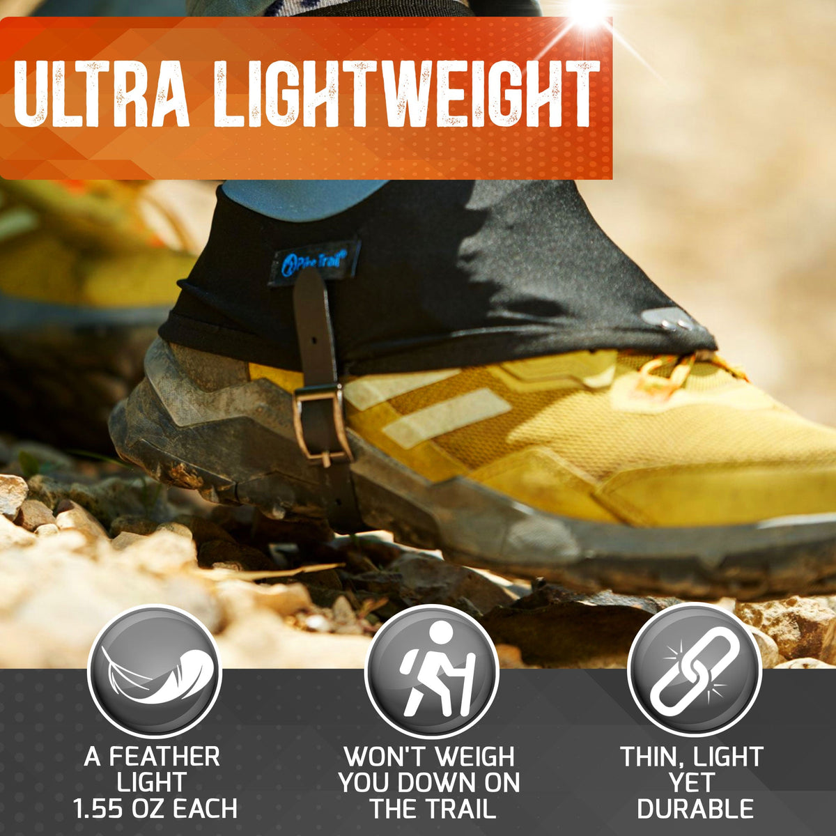 Pike Trail Low Cut Running Thru-hiker Gaiters