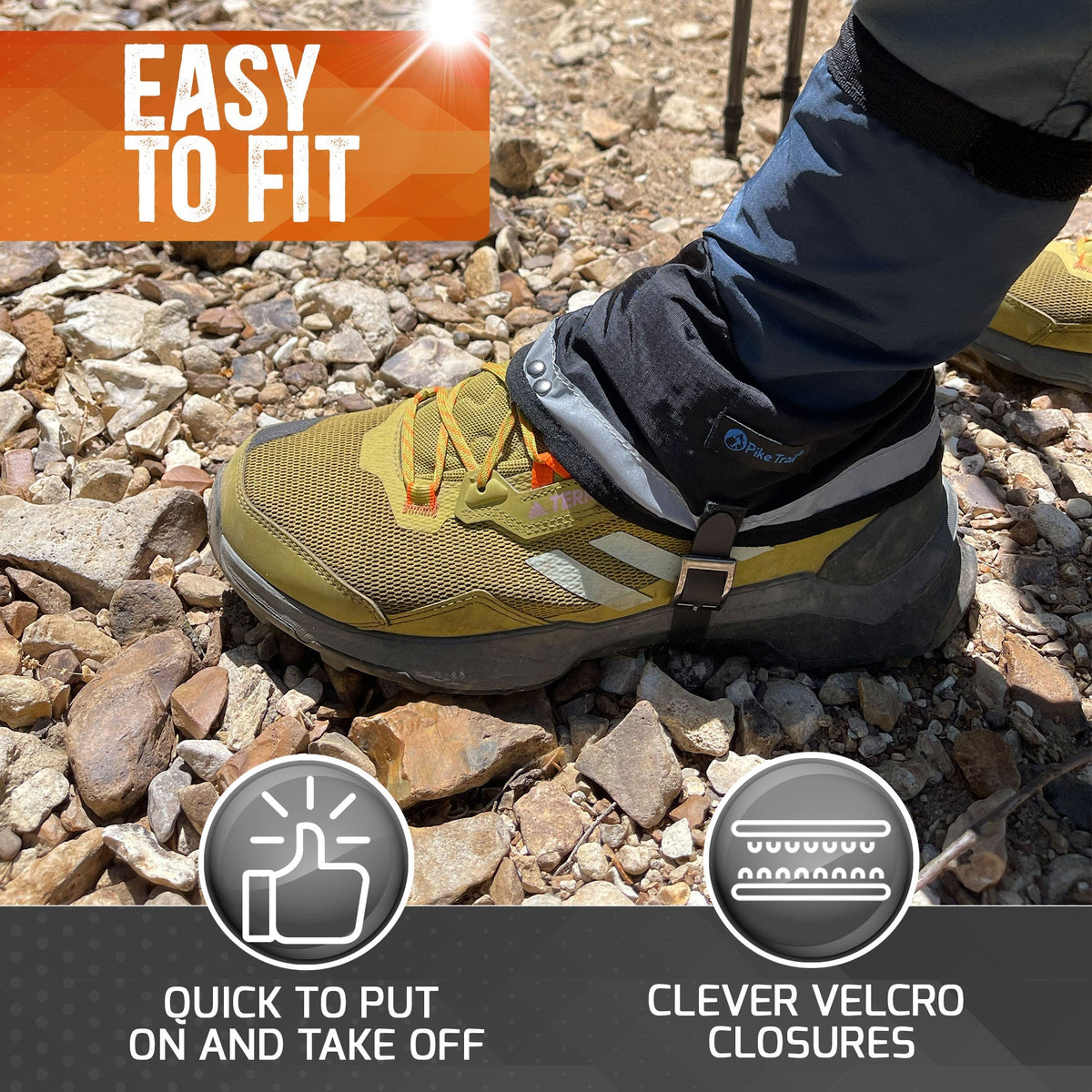 Pike Trail Mid Length Gaiters Small/medium Adjustable Fit