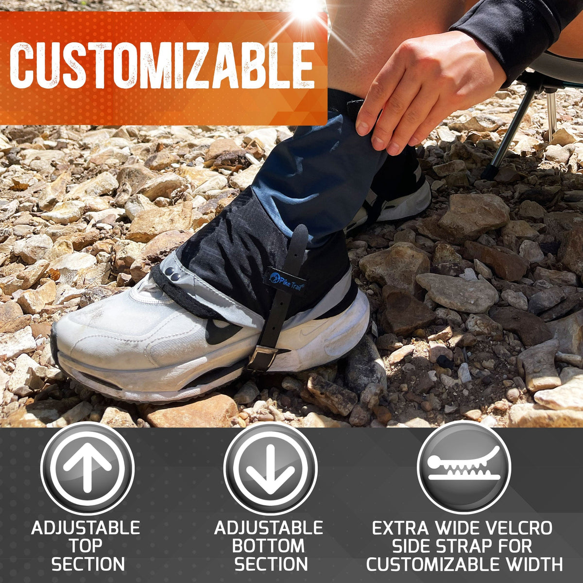 Pike Trail Mid Length Gaiters Small/medium Adjustable Fit