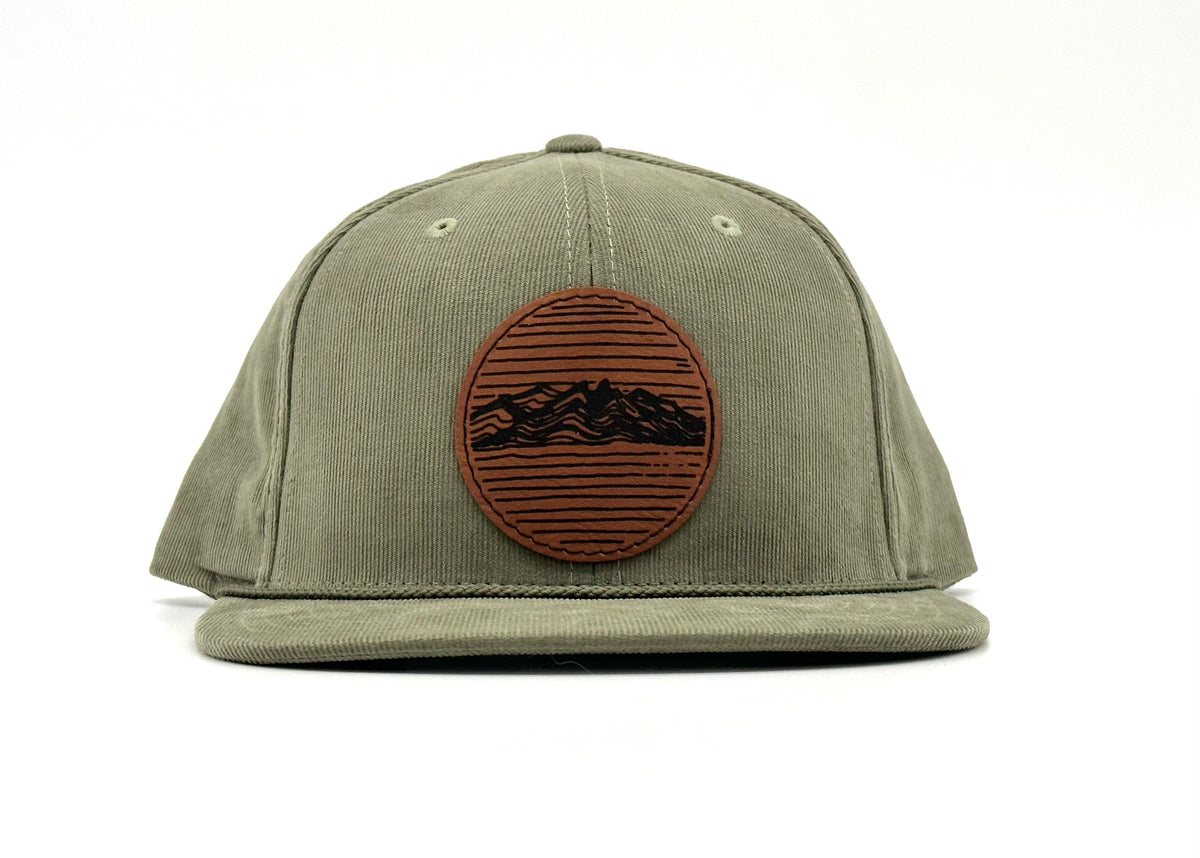 Pike Trail Rawhide Leather Patch Hats - Timberline Corduroy (olive)